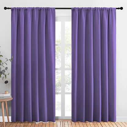 NICETOWN Living Room Curtains, Lilac Purple, 1 Pair, 70 x 84-inch, Home by NICETOWN