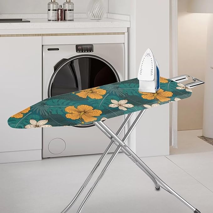 ZCFYGDX Hawaiian Flower Leaf Print Ironing Board Cover Medium, Elastic Edges - Image 2