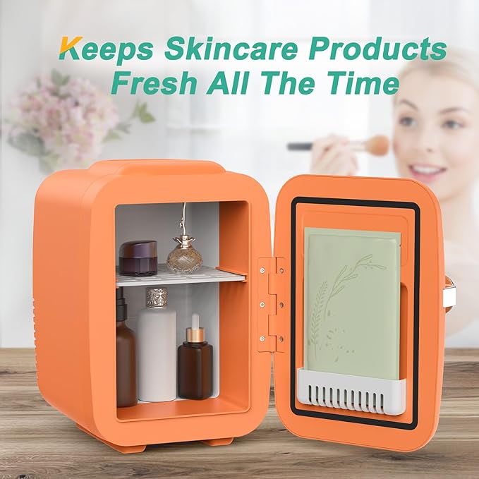 CROWNFUL Mini Fridge, 4 Liter/6 Can Portable Cooler and Warmer Personal - Image 5