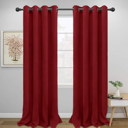 Easy-Going Blackout Curtains for Bedroom, Solid Thermal Insulated Grommet and by Easy-Going