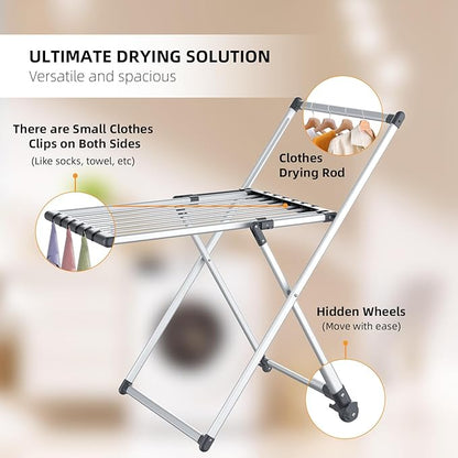 Unkqan Clothes Drying Rack, Foldable Laundry Rack - Image 4