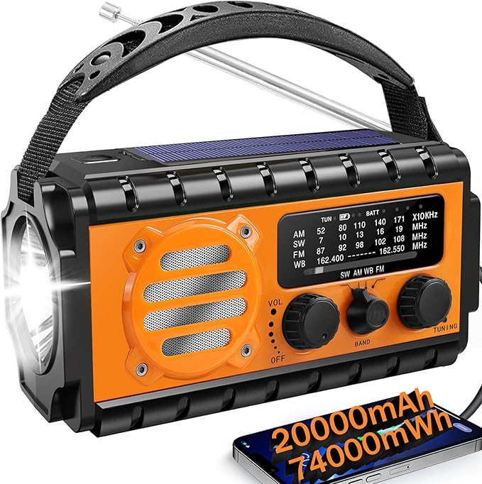 QAUYYW 74000mWh Emergency Radio by QAUYYW