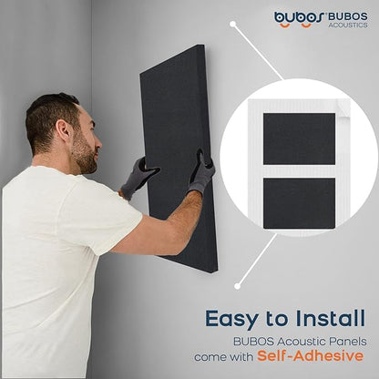 BUBOS 4 PCS Fabric Acoustic Panels, 23.6''x11.8''x2'' Sound Proof Panels - Image 8