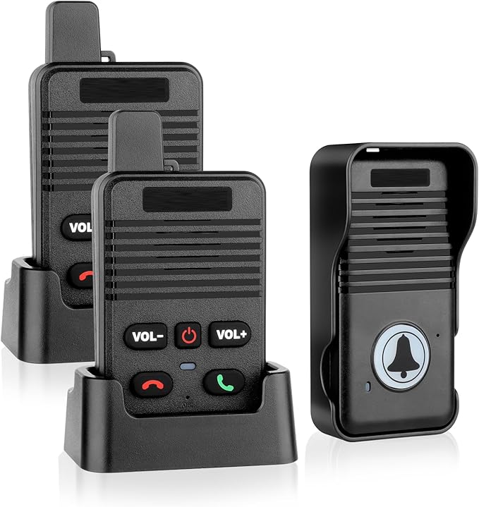 Wireless Door Bell, Full Duplex Long Range Wireless Doorbell, Waterproof 2 Way by UHAXZ