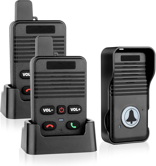 Wireless Door Bell, Full Duplex Long Range Wireless Doorbell, Waterproof 2 Way by UHAXZ