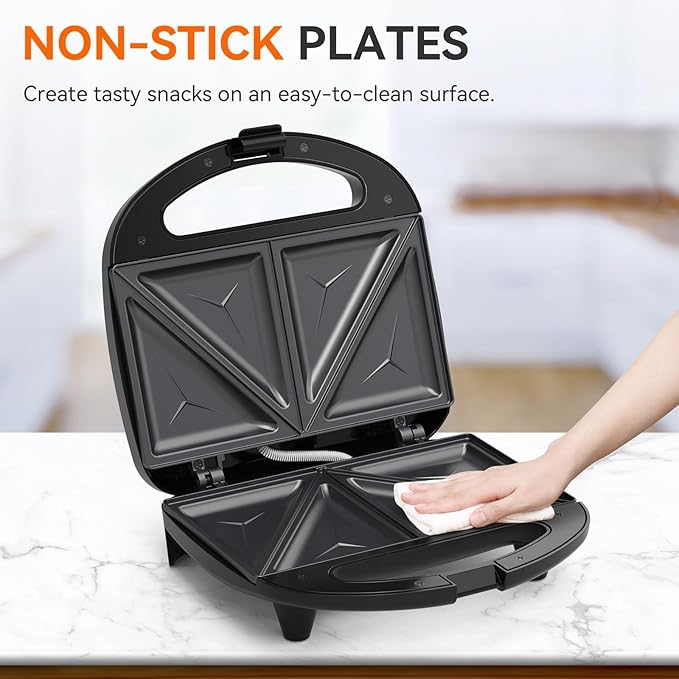 OSTBA Sandwich Maker, 2 Slice Grilled Cheese Maker - Image 2