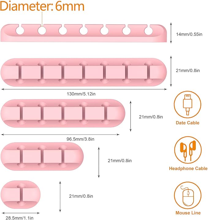 Cord Holder Cable Organizer Clips – Self Adhesive Cord Organizer - Image 3