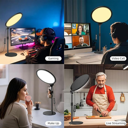 Anautin 10.5in LED Desk Ring Light, Video Conference Lighting - Image 7