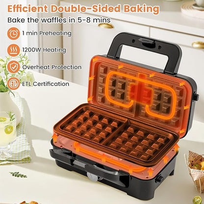 COSTWAY 1200W Waffle Maker - Image 4