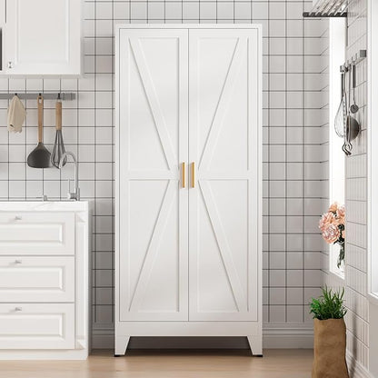 COFaR 5 Tier Metal Farmhouse Storage Cabinet - Image 8