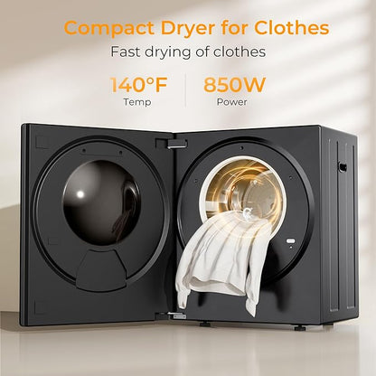 EUHOMY 1.5 Cu.ft. Portable Clothes Dryer, 850W Compact Dryer - Image 2