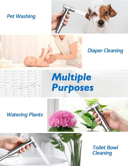 Chrome Handheld Bidet Sprayer, Jet Sprayer - Image 5