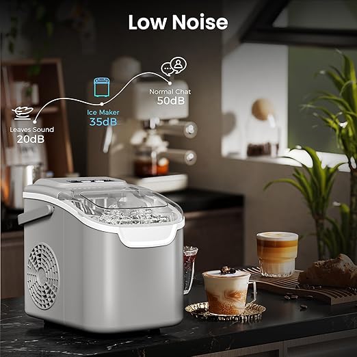 Antarctic Star Pro-Grade Countertop Ice Maker, 8 Cubes in 6 Mins, Self-Cleaning - Image 6