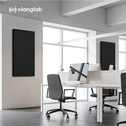 Olanglab Sound Absorbing Acoustic Wall Panels 2 Pack, Large Fabric Wrapped - Image 3
