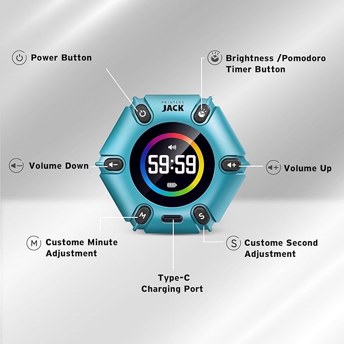 Pomodoro Timer, Magnetic Visual Timer - Image 6