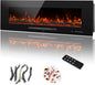 50" Electric Fireplace, Recessed & Wall Mounted Fireplace Heater 13 * 13 Colors by Dreamflame