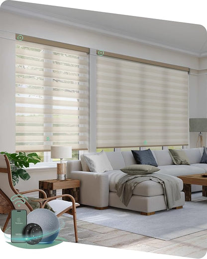 Yoolax Motorized Zebra Blinds Compatible by Yoolax