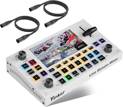 Yinker 5.5 Inch LCD Screen Video Mixer Switcher 4-Channel HDMI Live Stream by Yinker