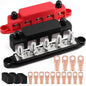 Tuijodaix 300A Bus Bar 5 Post 12V-48V DC Power Distribution Block, 5 * 3/8" by Tuijodaix