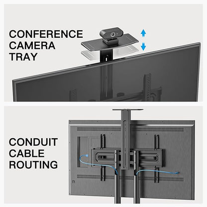 PERLESMITH Rolling TV Stand - Image 6