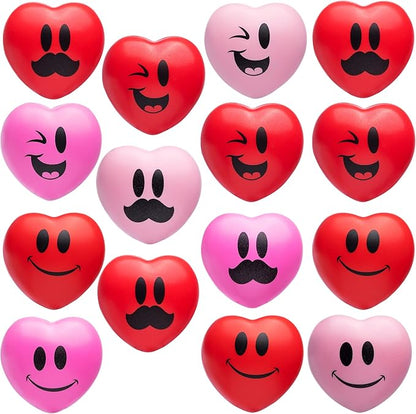 JOYIN 15 Pcs Valentines Day 3 inch Heart Stress Balls Stress Relief Heart - Image 8