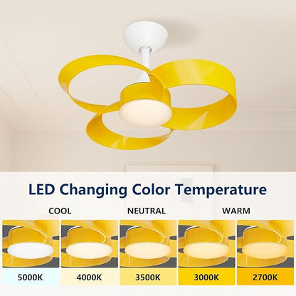 FANX 22 Inch Ceiling Fan with Light and Remote, Quiet DC Motor, Dimmable LED - Image 2