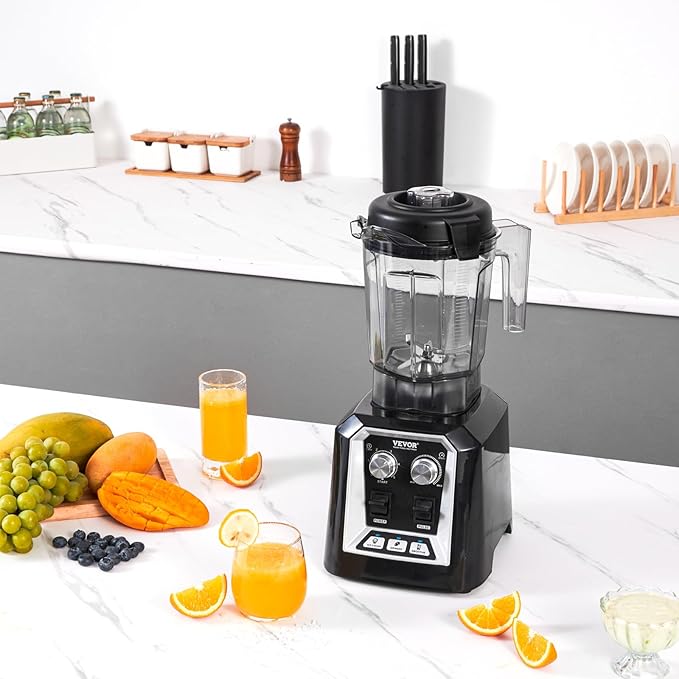 VEVOR Professional Blender, Commercial Countertop Blenders, 68 oz Jar Blender - Image 8