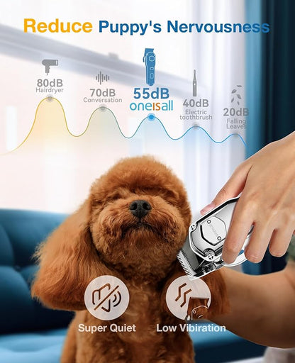 oneisall Dog Clippers for Grooming for Thick Heavy Coats/Low Noise Rechargeable - Image 5