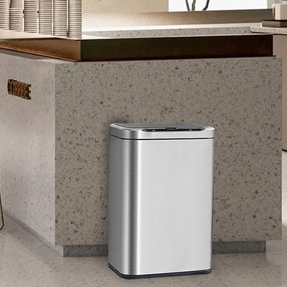 ELPHECO Stainless Steel Office Trash Can Motion Sensor Garbage Can Touchless - Image 4