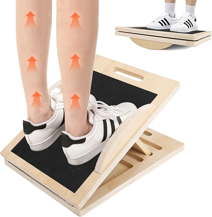 3 in 1 Slant Board for Calf Stretching, Anti Slip Squats Wedge Balance Board by JILTWO