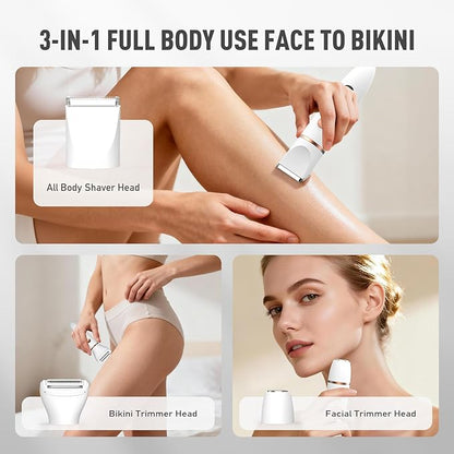 Crolanli Bikini Trimmer for Women, 3-in-1 Electric Razors for Women, IPX7 - Image 6