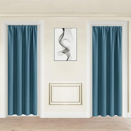 JIUZHEN Blackout Doorway Curtains 80 inch Length by JIUZHEN
