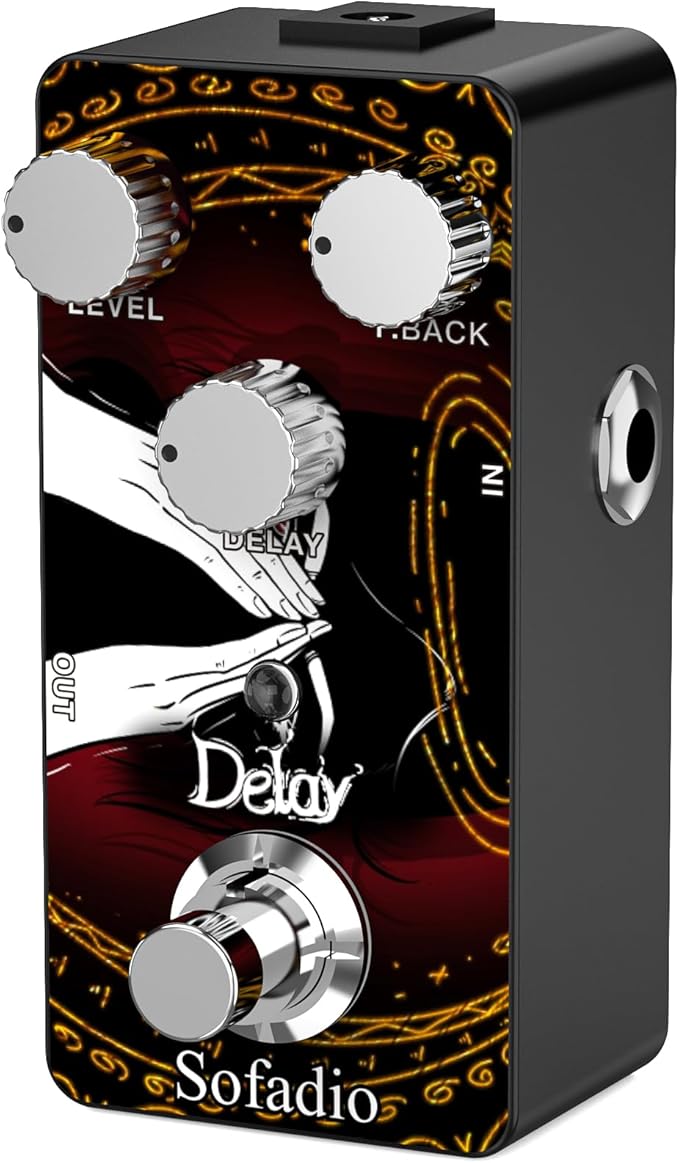 Sofadio Guitar Delay Pedal, True Bypass DC 9V Mini Single Nano Effect Pedals - Image 2