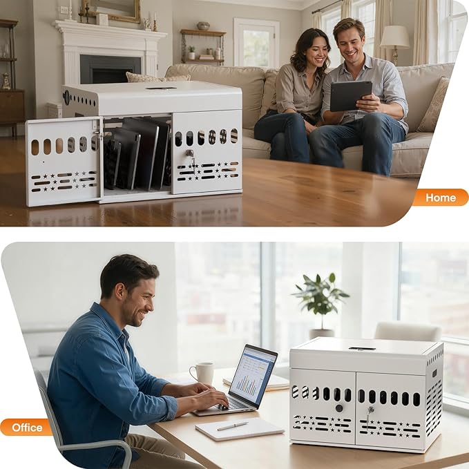 12-Device Charging Cabinet -Lockable Charging Station - Image 9