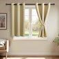 JIUZHEN Light Beige Blackout Curtains by JIUZHEN
