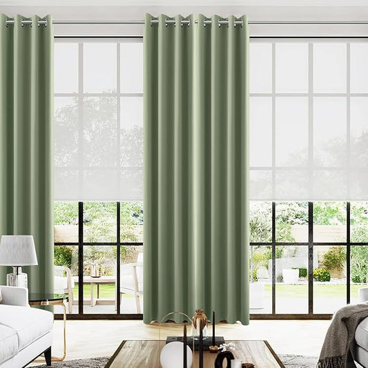 KOUFALL French Country Cottage Curtains, 102 Inch Long by 104 in Wide by KOUFALL