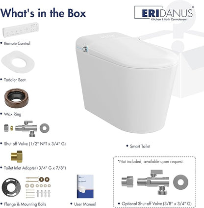 Eridanus Smart Toilet with Bidet Built in, One Piece Bidet Toilet - Image 16