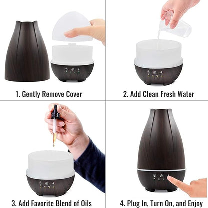 HealthSmart Essential Oil Diffuser, Cool Mist Humidifier and Aromatherapy - Image 6