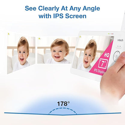 VTech Advanced HQ Max Twin 7" Digital Video 2-Cameras Baby Monitor - Image 4