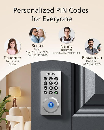 Philips Wi-Fi Door Lock, WiFi Smart Lock Keyless Entry Deadbolt - Image 6