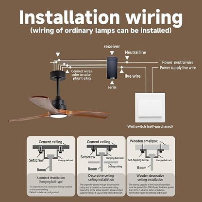 Gaizw Ceiling Fans with Lights, 60 Inch Ceiling Fan with Remote Control - Image 6