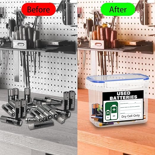 Battery Disposal Container for Used Dry Cell Batteries, Battery Recycling - Image 5