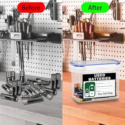 Battery Disposal Container for Used Dry Cell Batteries, Battery Recycling - Image 5