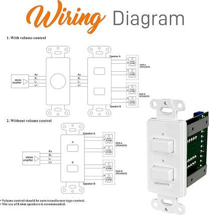 Pyle in Wall Speaker Selector Switch - Image 4