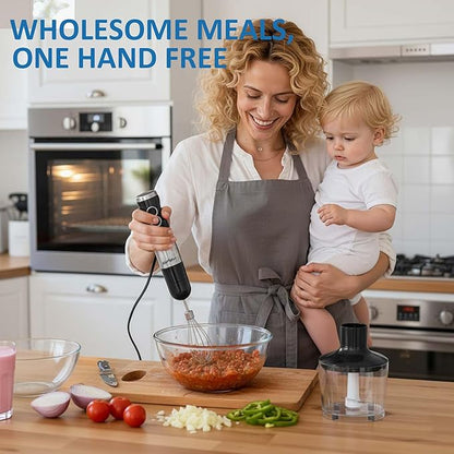 1000W Professional Hand Blender, 12-Speed Heavy Duty Immersion Blender - Image 2