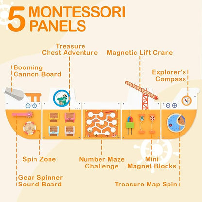 Monläurd® Wooden Ship Activity Wall Panel - Image 3