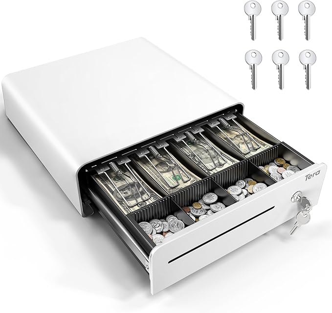 Tera Cash Register Drawer 13 inch: Auto Open by Tera