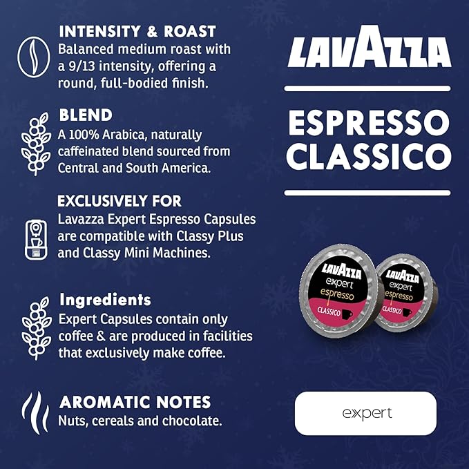 Lavazza Classy Mini Coffee Maker – 72 Count Classico Espresso Capsules – - Image 9