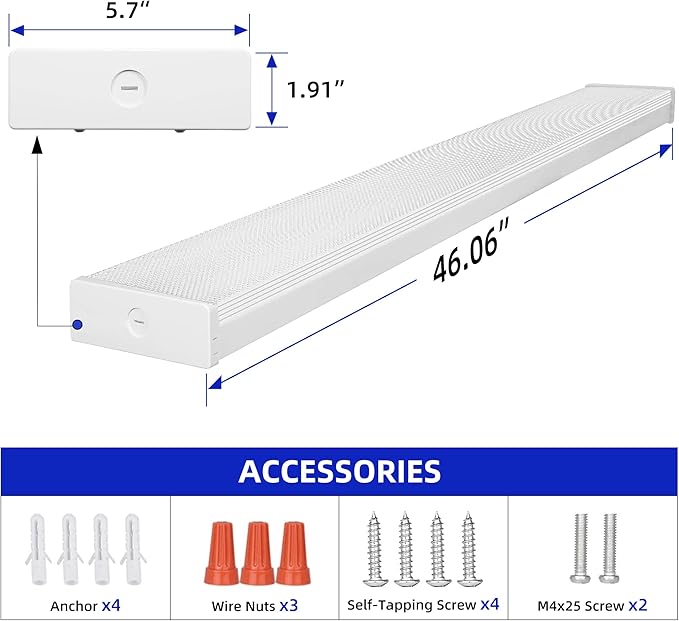 hykolity 4FT LED Wraparound Light, 4 Foot LED Wrap Light Fixture, Flush Mount - Image 6