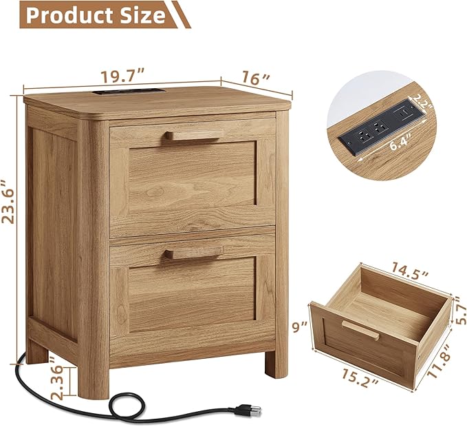 Joaxswe Farmhouse Nightstand - Image 2